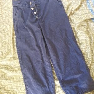J. Crew button fly, cropped, wide leg pants